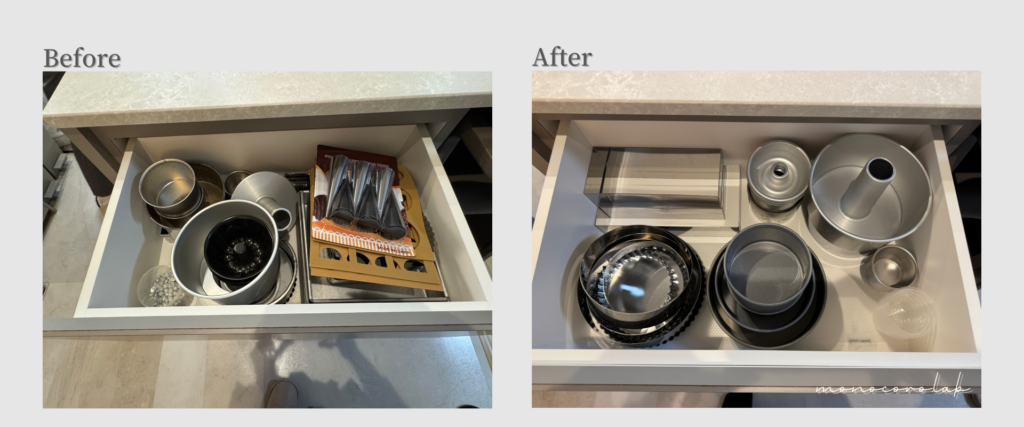 新築一戸建てキッチン収納｜お菓子作り道具の整理収納サポート